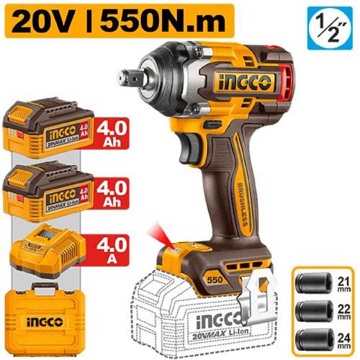 20V Cordless Brushless Impact Wrench Set(CIWLI2055)