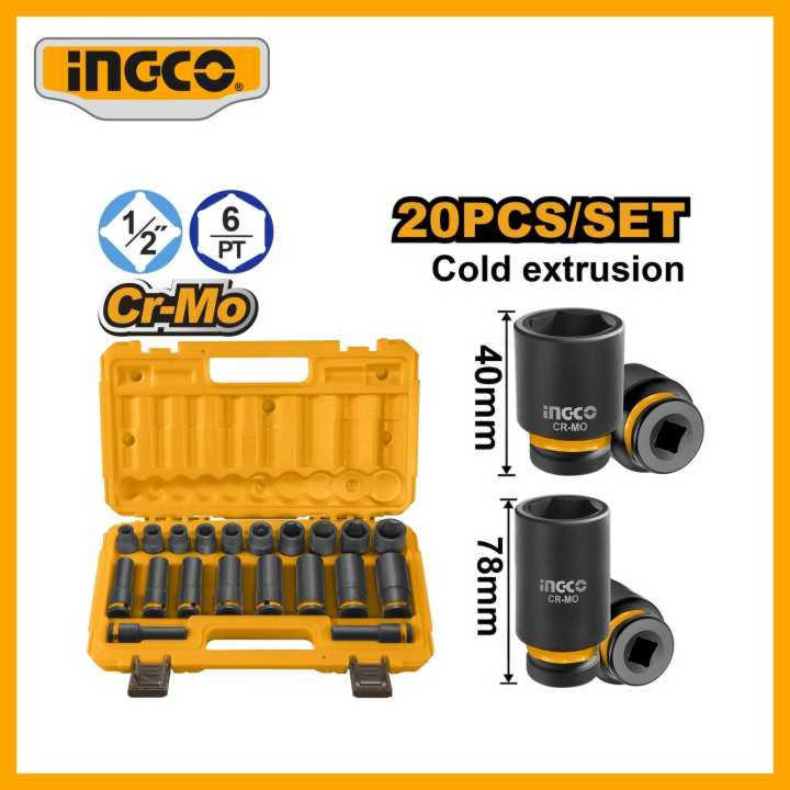 INGCO Dr. Impact socket set (HKISSD12203L)