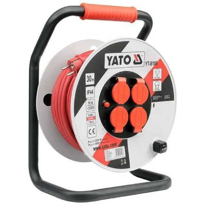 50 Meter Reel 16A 230V 4 Sockets Heavy Duty Cable Extension Reel 