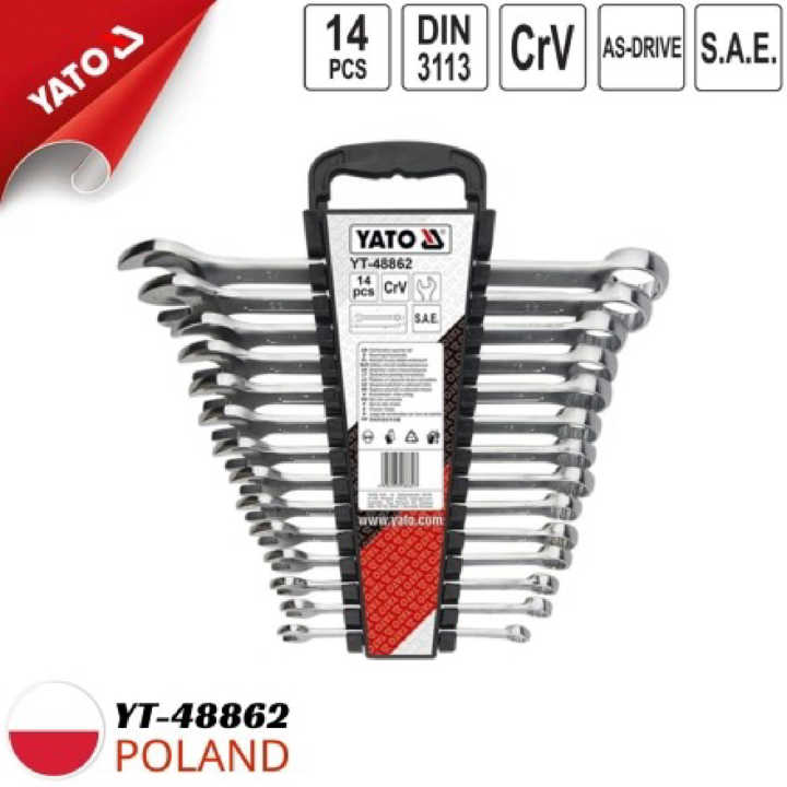 Inch Combination Wrench Set 14-piece
